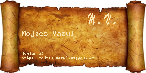 Mojzes Vazul névjegykártya